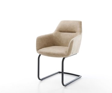 DELIFE Sledemodel Pejo-Flex microvelours beige vintage sledemodel rond zwart pocketveer kern