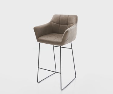 DELIFE Barstoel Yulo-Flex vintage taupe slipframe metaal