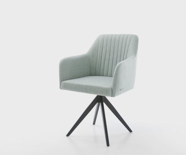 DELIFE Eetkamerstoel Greg-Flex stripes mint kruisframe hoekig zwart