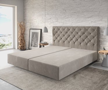 DELIFE Boxspring-frame Dream-Great 180x200 microvezel beige
