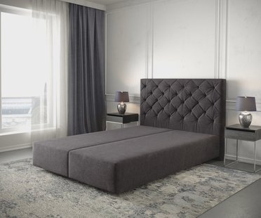 DELIFE Boxspring-frame Dream-Great 160x200 microvezel zwart