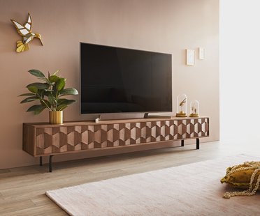 DELIFE Tv-meubel Fevo 220 cm acacia bruin 4 deuren