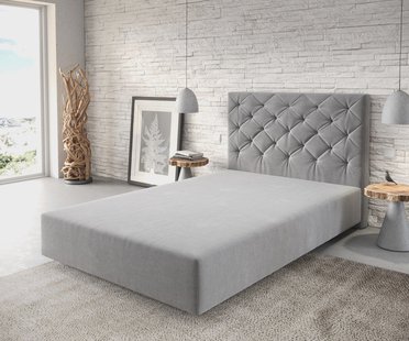 DELIFE Boxspring-frame Dream-Great 120x200 microvezel grijs