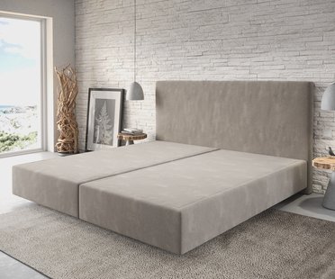 DELIFE Boxspringbed Dream-Well microvezel beige 200x200 cm