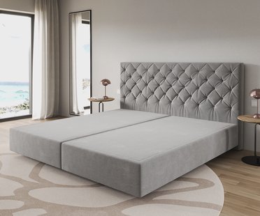 DELIFE Boxspringframe Dream-Great microvezel grijs 200x200 cm