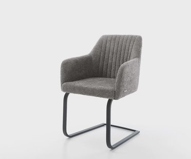 DELIFE Sledemodel Greg-Flex bouclé grijs sledemodel vlak zwart