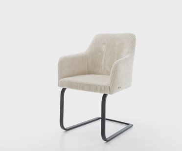 DELIFE Sledemodel Greg-Flex koord beige sledemodel vlak zwart pocketveer kern