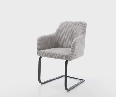 DELIFE Sledemodel Greg-Flex koord zilver grijs sledemodel vlak zwart pocketveer kern