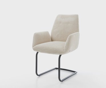 DELIFE Sledemodel Zoa-Flex koord beige sledemodel rond zwart pocketveer kern