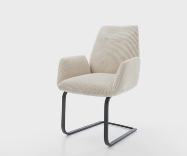 DELIFE Sledemodel Zoa-Flex koord beige sledemodel vlak zwart pocketveer kern