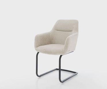 DELIFE Sledemodel Pejo-Flex koord beige sledemodel rond zwart pocketveer kern