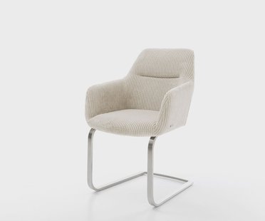 DELIFE Sledemodel Pejo-Flex koord beige sledemodel vlak roestvrij staal pocketveer kern