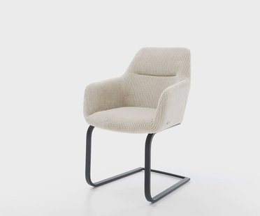 DELIFE Sledemodel Pejo-Flex koord beige sledemodel vlak zwart pocketveer kern