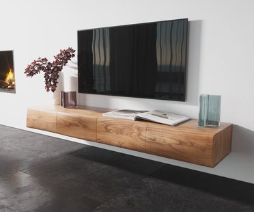 DELIFE TV-meubel New Live-Edge 175 cm acacia natuur 4 deurs zwevend