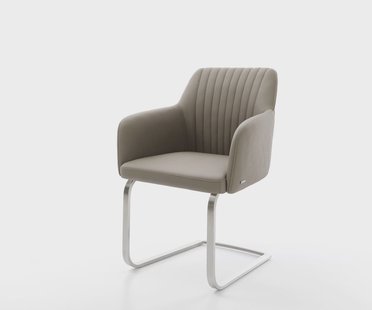 DELIFE Sledemodel Greg-Flex echt leer mud sledemodel vlak roestvrij staal pocketveer kern