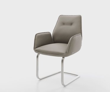 DELIFE Sledemodel Zoa-Flex echt leer mud sledemodel vlak roestvrij staal pocketveer kern