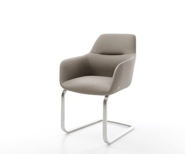 DELIFE Sledemodel Pejo-Flex echt leer mud sledemodel vlak roestvrij staal pocketveer kern