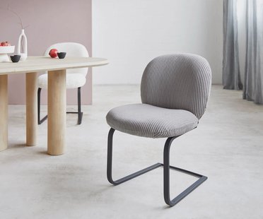 DELIFE Sledemodel Nube-Flex koord zilver grijs sledemodel vlak zwart pocketveer kern