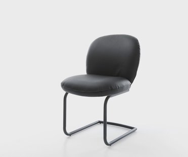 DELIFE Sledemodel Nube-Flex echt leer zwart sledemodel rond zwart pocketveer kern