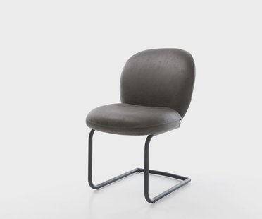 DELIFE Sledemodel Nube-Flex microvelours antraciet vintage sledemodel rond zwart pocketveer kern