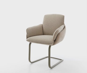 DELIFE Sledemodel Luan-Flex met armleuning materiaalmix mud sledemodel vlak afwerking met titanium