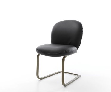 DELIFE Sledemodel Nube-Flex echt leer zwart sledemodel vlak afwerking met titanium pocketveer kern