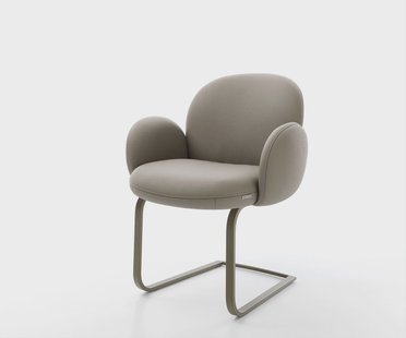 DELIFE Sledemodel Nube-Flex met armleuning echt leer mud sledemodel vlak afwerking met titanium pocketveer kern