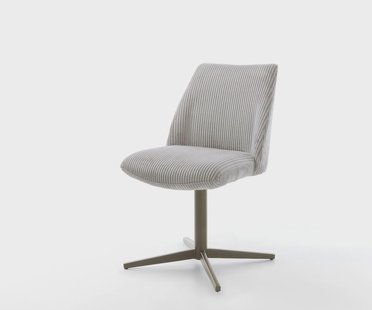 DELIFE Draaistoel Elso-Flex koord zilver grijs kruispoot afwerking met titanium 360° draaibaar pocketveer kern