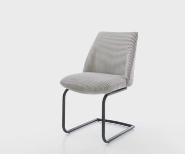 DELIFE Sledemodel Elso-Flex koord zilver grijs sledemodel rond zwart pocketveer kern