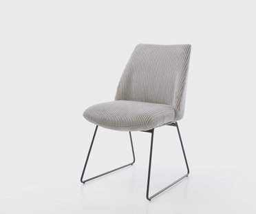 DELIFE Eetkamerstoel Elso-Flex koord zilver grijs slipframe zwart pocketveer kern