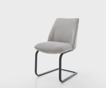 DELIFE Sledemodel Elso-Flex koord zilver grijs sledemodel vlak zwart pocketveer kern