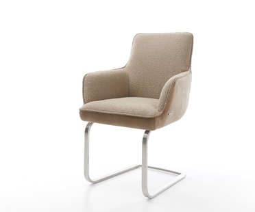 DELIFE Sledemodel Heira-Flex met armleuning materiaalmix mud sledemodel vlak roestvrij staal pocketveer kern