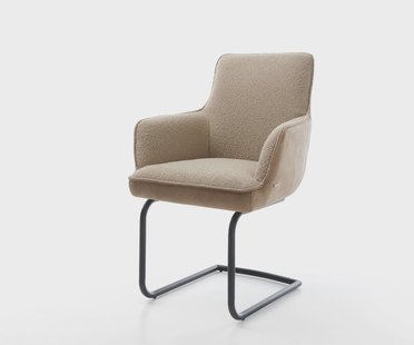 DELIFE Sledemodel Heira-Flex met armleuning materiaalmix mud sledemodel rond zwart pocketveer kern