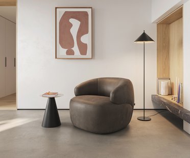 DELIFE Loungestoel Nova 88x88 cm microvezel taupe vintage