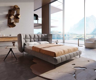 DELIFE Bedframe Capujo 140x200 cm microvezel grijs