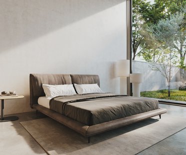 DELIFE Bedframe Cusino 180x200 cm microvezel taupe vintage