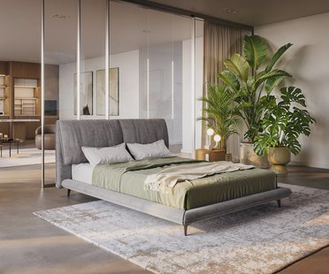 DELIFE Bedframe Cusino 140x200 cm microvezel grijs