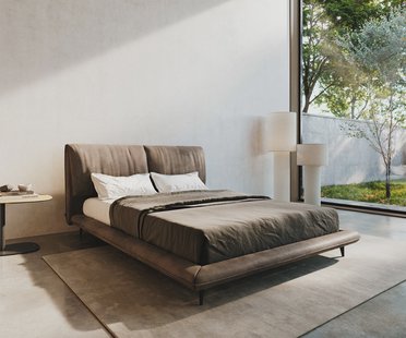 DELIFE Bedframe Cusino 140x200 cm microvezel taupe vintage