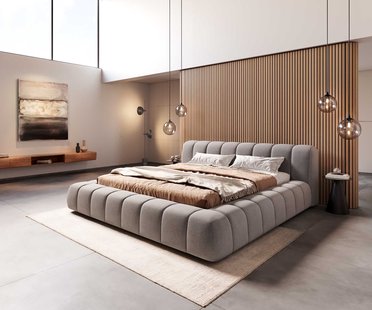 DELIFE Bedframe Cutio 180x200 cm microvezel grijs