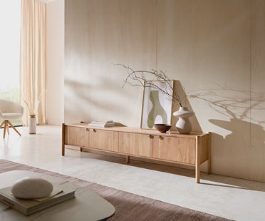 DELIFE Tv-meubel Caius 200 cm acacia aura 4 deuren