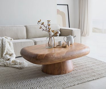 DELIFE Salontafel Maskat 120x90 cm natuur acacia