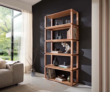 DELIFE Staande-kast Sakura 100x200 cm Acacia Natuur 5 vakken