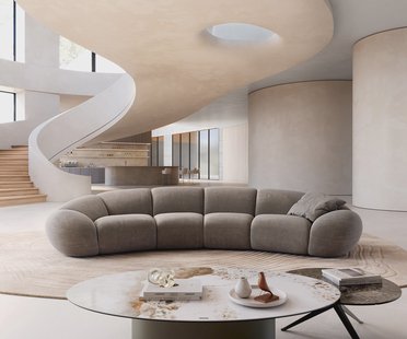 DELIFE Big-sofa Lunna 360x175 cm platbinding bruin 2 kussens