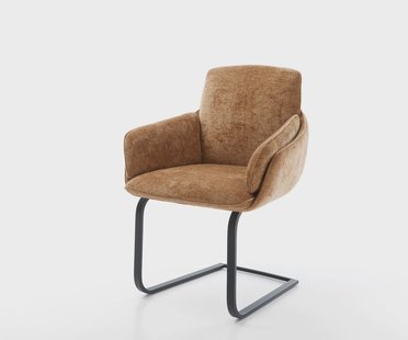 DELIFE Sledemodel Luan-Flex met armleuning chenille Roest sledemodel vlak zwart