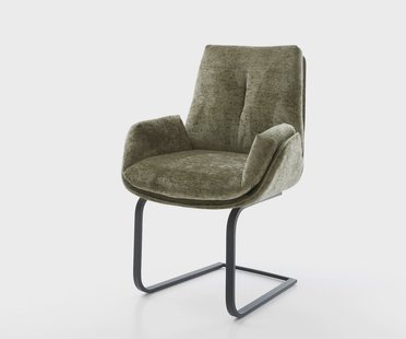 DELIFE Sledemodel Clea-Flex chenille olijfgroen sledemodel vlak zwart