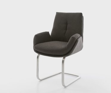 DELIFE Sledemodel Clea-Flex materiaalmix zwart sledemodel vlak roestvrij staal