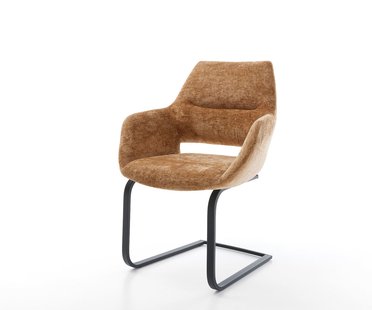 DELIFE Sledemodel Yago-Flex met armleuning chenille Roest sledemodel vlak zwart pocketveer kern