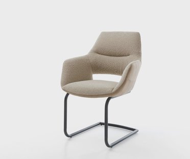 DELIFE Sledemodel Yago-Flex met armleuning materiaalmix mud sledemodel rond zwart pocketveer kern