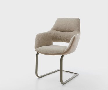 DELIFE Sledemodel Yago-Flex met armleuning materiaalmix mud sledemodel vlak afwerking met titanium pocketveer kern