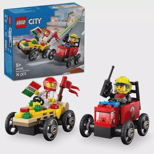 LEGO City - Pizza vs. Fire Truck Race Car Pack 60458